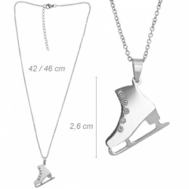 Necklace with  ice skate pendant