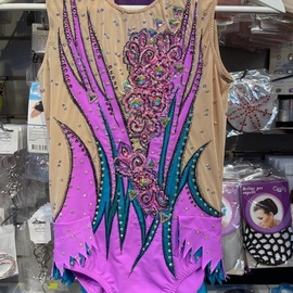 Leotard 15 LILAC with green leaves for rent