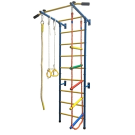 Kids Home Fitness Swedish Wall Ladder Climbing Playground Set