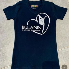 Black T-shirt short-sleeve with BULANIN LOGO