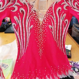 Coral white leotard for rent