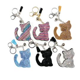 Shiny cat key chain