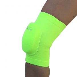 Bright yellow knee pads with elastic pad