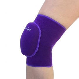 Purple knee pads with elastic pad
