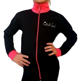 Jacket for trainings Esther Sport with pink cuffs and neck