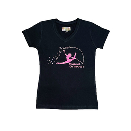 T-shirt Gymnast with ribbon for rhythmic gymnastics