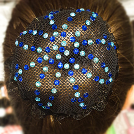 Hair Net With Crystals Flower