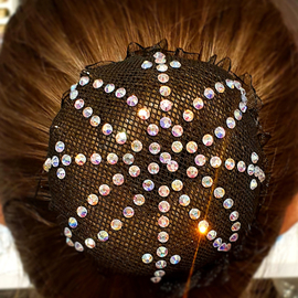 Hair Net With Crystals Flower