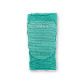 Turquoise knee pads with a hard pad