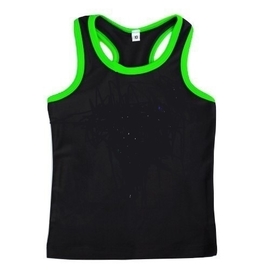 Black lycra top with green ending