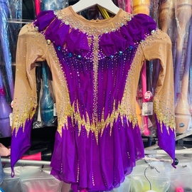 Purple leotard with mesh for rent