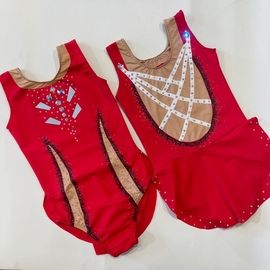 red-white-leotard with open back