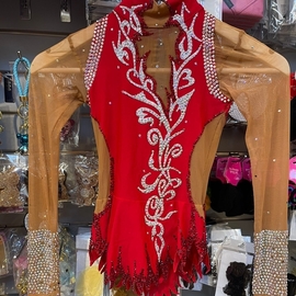 RED CRYSTALLS LEOTARD for rent