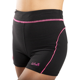 Short tights with pink line