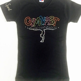 Black T-shirt short-sleeve GYMNAST