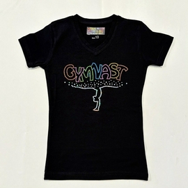 Black T-shirt short-sleeve GYMNAST
