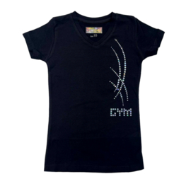 Black T-shirt short-sleeve SILVER GYM
