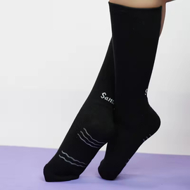 Professional black elastic socks for dancing