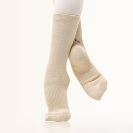 Professional beige elastic socks for dancing