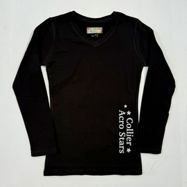 Black t-shirt long sleeve COLLIER EILAT