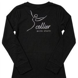 Black t-shirt long sleeve COLLIER EILAT