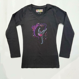 Black t-shirt long sleeve Pink Gym