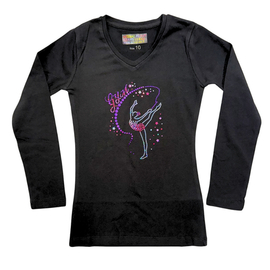 Black t-shirt long sleeve Pink Gym
