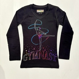 Black t-shirt long sleeve MULTICOLOR
