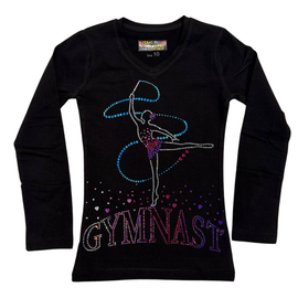 Black t-shirt long sleeve MULTICOLOR