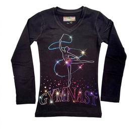 Black t-shirt long sleeve MULTICOLOR