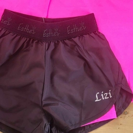 Double Pink short tights 2-in-1 with name