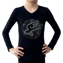 Black t-shirt long sleeve 111