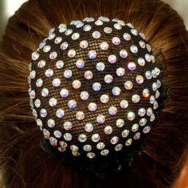 Hair net decorated by crystals