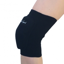 Black knee pads with a hard pad