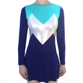 Leotard Tricolor Purple with skirt