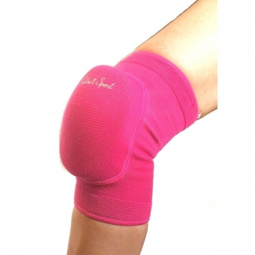 Pink knee pads with elastic pad — Ajisai